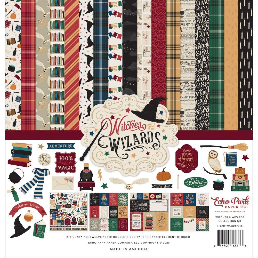 Wizards & Company Collection Tricky Trunks 12 x 12 Double-Sided Scrapbook  Paper by Echo Park Paper