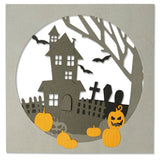 HAUNTED HILLS - HALLOWEEN DIEs  Set by  Sizzix - THiNLITS Set - sIZZIX # 664587  8 Dies !!  New !!