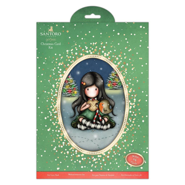 GORJUSS CHRISTMAS CARD Kit - RARE !! Card Making Set - Santoro - Docrafts - Gorjuss Girls !! New !!  # GOR105118