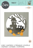 HAUNTED HILLS - HALLOWEEN DIEs  Set by  Sizzix - THiNLITS Set - sIZZIX # 664587  8 Dies !!  New !!