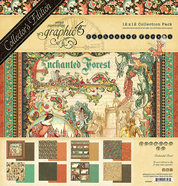 ENCHANTED FOREST COLLECTION by Graphic 45 -  8x8 Paper Pad only - 2023