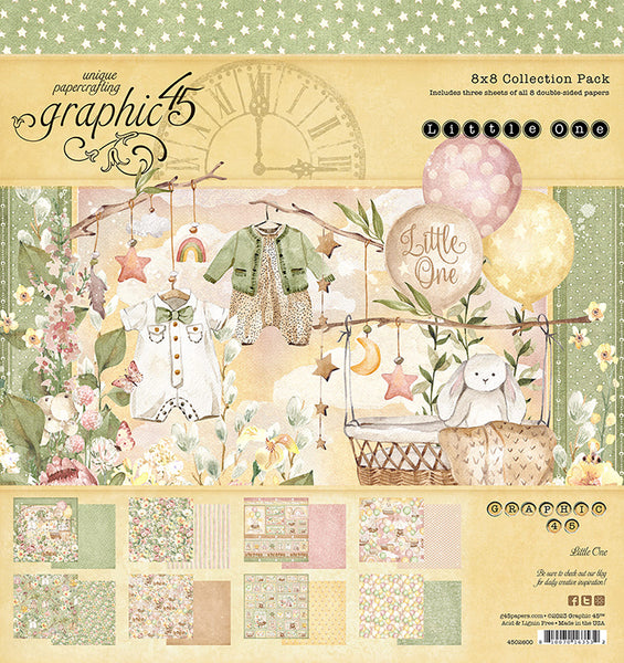 LITTLE ONE   - GRAPHIC 45 - 8X8 PAPER PACK - NEW !!