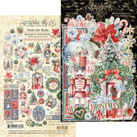 GRAHPIC 45 - DECK THE HALLS PAPERS 12X12 -and EPHEMERS DIE CUTS  #G453096 &  #453093