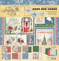 GRAHPIC 45 - DECK THE HALLS PAPERS 12X12 -and EPHEMERS DIE CUTS  #G453096 &  #453093