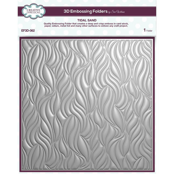TIDAL SAND - 3D Embossing Folder 8"x8" by Creative Expressions - New !   EF3D-062