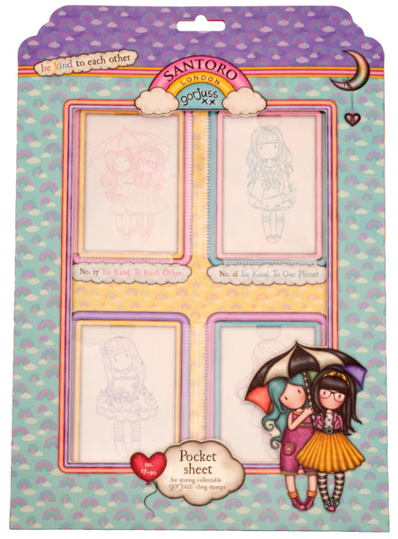 GORJUSS 2024 - BE KIND COLLECTION -STORAGE SHEET for #17 - #20 Stamps