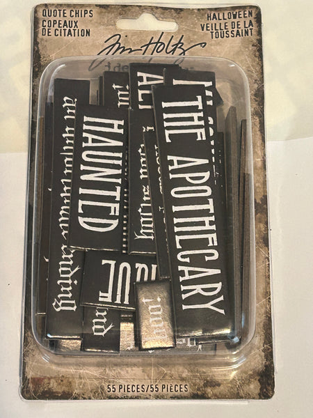 TIM HOLTZ - HALLOWEEN ** QUOTE CHIPs - # th93728 -  Ephemera Pack - 55 Pc  - FROM 2020