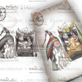 POLKADOODLES - GNOME CHRISTMAS - " MORE WAITING  "   PD7946