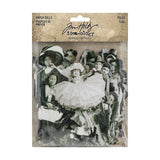 PAPER DOLLs EPHEMERA 2020 -  by Tim HOLTZ  - Vintage Black & White Die Cuts - 83 pieces per pack   #TH93555-20