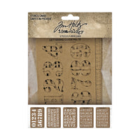 TIM HOLTZ STENCILS #94135 - LETTERS &  NUMBERS  - RETIRED PRODUCT !  limited quantity