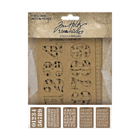 TIM HOLTZ STENCILS #94135 - LETTERS &  NUMBERS  - RETIRED PRODUCT !  limited quantity