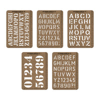 TIM HOLTZ STENCILS #94135 - LETTERS &  NUMBERS  - RETIRED PRODUCT !  limited quantity