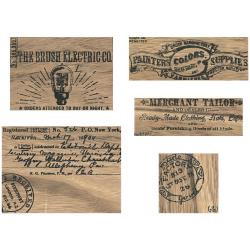 TIM HOLTZ  IDEAOLOGY WOODEN VIGNETTE PANELS - #TH94124 -   RARE !!