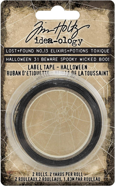 HALLOWEEN LABEL TAPE by TIM HOLTZ - #94074  - 2 ROLLS - 2 YARDS EACH  FROM 2020