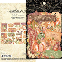 HELLO PUMPKIN  by Graphic 45 -  EPHEMERA PACK  - HARD TO FIND - LIMIT ONE PER PERSON -