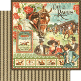 OFF TO THE RACES by GRAPHIC 45 - PAPER PAD 8X8