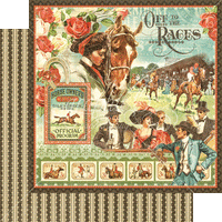 OFF TO THE RACES by GRAPHIC 45 - PAPER PAD 12X12