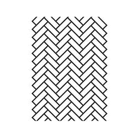 HERRINGBONE BRICK PATTERN EMBOSSING FOLDER A2