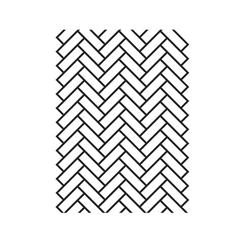 HERRINGBONE BRICK PATTERN EMBOSSING FOLDER A2