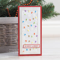 CHRISTMAS LIGHTS  - 3-D  Embossing Folder by CREATiVE EXPRESSIONs - NEW !!   #EF3D030 - CHRiSTMAS CARDs