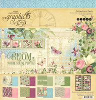 BLOOM by GRAPHIC 45 - 12x12  COLLECTION Pack with Stickers