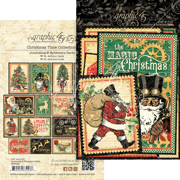 CHRISTMAS TIME by GRAPHIC 45 -   EPHEMERA PACKAGE ONLY - New 2020 COLLECTION !!