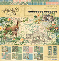 WOODLAND FRIENDS COLLECTION -  12X12 SOLIDS & PATTERNS PAD