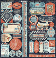 CATCH OF THE DAY  by GRAPHIC 45 -ACCESSORIES    - New ! Great Fathers Day Theme !