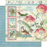 BIRDWATCHER COLLECTION by GRAPHIC 45-   12X12 PAPER PAD w/  STICKERS  New !!