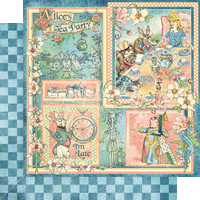 ALICE'S TEA PARTY by GRAPHIC 45 - NEW !!  12x12 PATTERNS & SOLIDS PAD