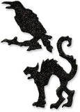 TIM HOLTZ -  RAVEN & BLACK SCARY CAT  Sizzix Movers & Shapers Magnetic Dies - ReTIRED and RaRE !! TH657459 - HALLOWEEN