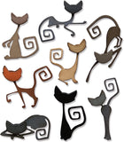 MISCHIEVIOUS CATS - 16  DIE SET by  Tim HOLTZ THINLITs DIEs  from SIZZiX  # TH665996 - New !!