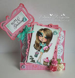 SCRUFFY LITTLE CAT -  " AMY  " STAMP SET  from Crafters Companion - Rare & Retired !