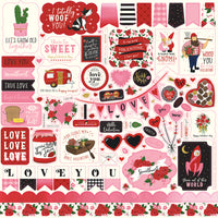 BE MY VALENTINE 6x6 paper pad  -2021 Retired *** by ECHO PARK for   VALENTINES DAY - 6x6 Cardstock set RETIRED from 2021 ~~