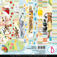 MY FIRST YEAR by CIAO BELLA - 6x6 PAPER PAD -  NEW  - 24 pgs.