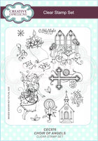 CHOIR OF ANGELS STAMP SET 14 Pieces !! - CHRISTMAS ANGELS - CLEAR STAMPS - NEW !