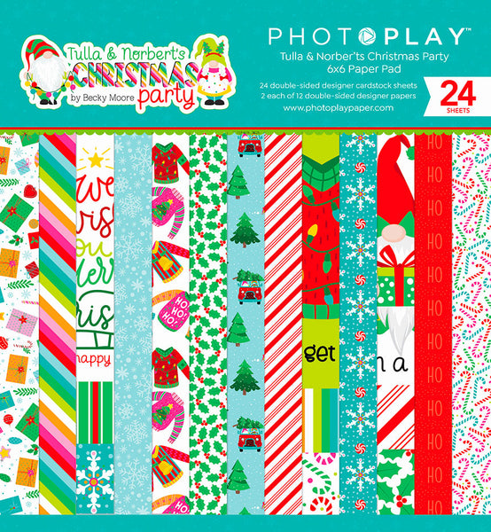 CHRISTMAS PARTY 6x6 by TULLA & NORBERT GNOMES  Photoplay- 6x6 Cardstock Pad