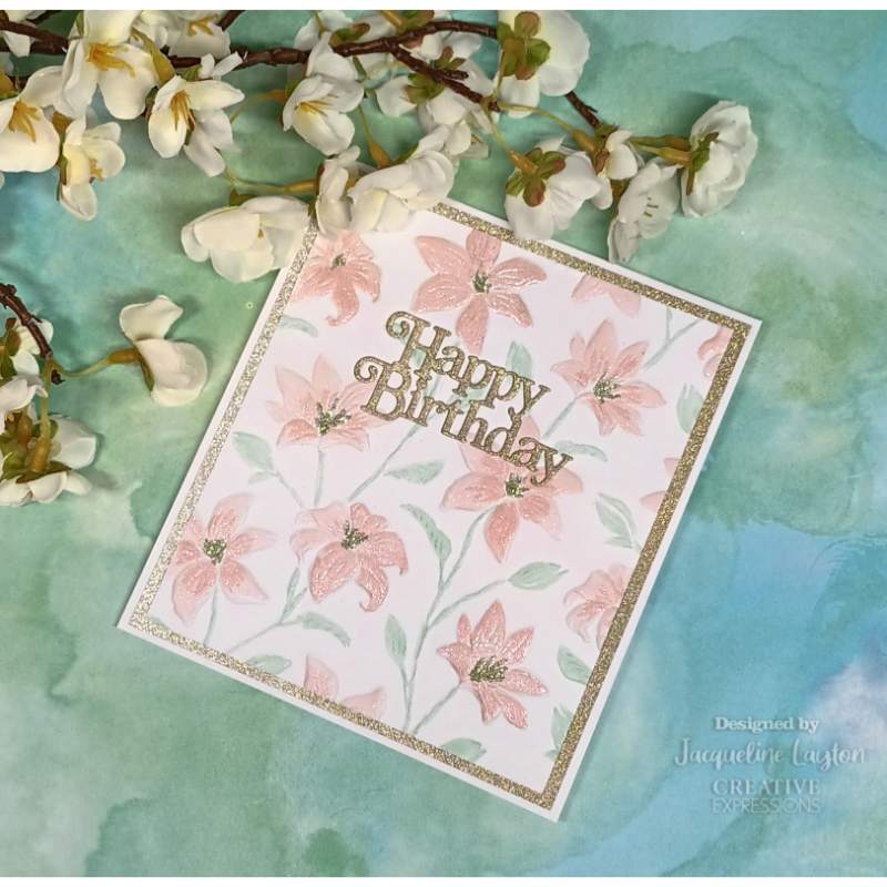 EMBOSSING FOLDER - 3D  - LOVELY LILLIES - EASTER   6x6 by Creative Expressions - New 2023 !!