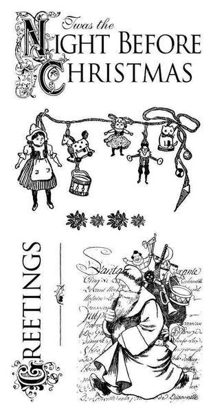 NIGHT BEFORE CHRISTMAS by GRAPHIC 45 - STAMP SET #1  LAST ONE !!