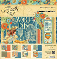 WORLDS FAIR by GRAPHIC 45 - 12X12 PAPER PAD - RETIRED & RARE !