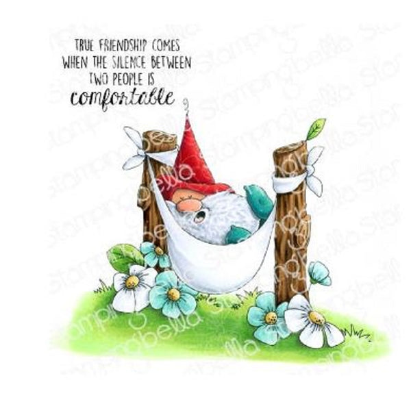 GNOMES IN A HAMMOCK - STAMPING BELLA - NEW !!  EB945