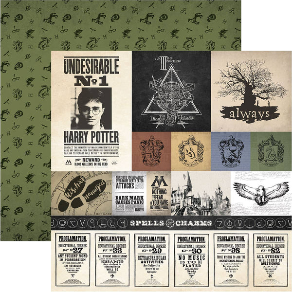 HARRY POTTER SCRAPBOOKING - DOUBLESIDED CARDSTOCK - 12x12 - NEW For FALL 2021 ~ 14 PAGES