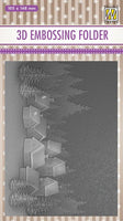 SNOWY VILLAGE 3D EMBOSSING FOLDER  4.25 "x 5.75"  by NELLIE SNELLEN -  EMBOSSiNG CHRiSTMAS  Folder- Cuttlebug, Vagabond, Big Shot Etc.- New !!