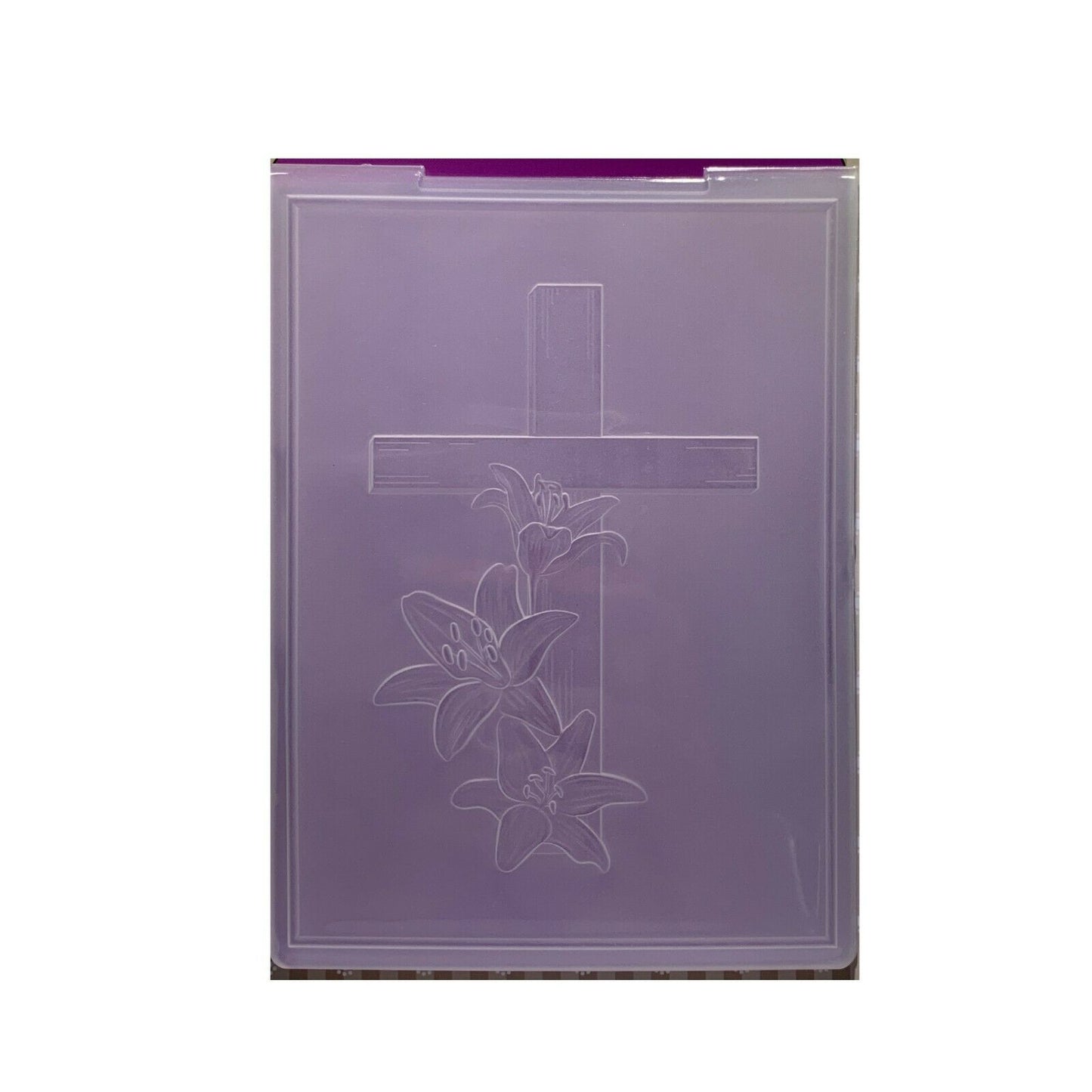 CHRISTIAN CROSS & LILLIES - 3D EMBOSSING Folder for EASTER- by NELLIE SNELLEN - 3D - new !!