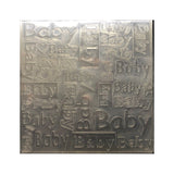 BABY WORDS ENGLISH TEXT -  Nellie's Choice  - RETIRED DESIGN - Nellie Snellen EmBOSSING FoLDER-  5.75"x5.75"