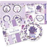 LAVENDER FIELDS A4 INSERTS - CARD INSERT PAPERS  by PAPER BOUTIQUE