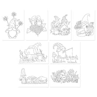 SUMMER GNOMES  CARD TOPPERS  4"x6"  -Color Me  by Paper Boutique & Creative Expressions -