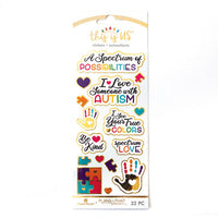 AUTISM " THIS IS US " STICKER SET - ENAMELED & GOLD EDGES -  PaperHouse -  New !!