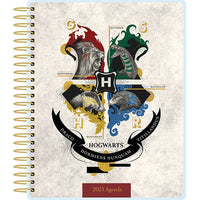 HARRY POTTER BLACK FLORAL CREST -PLANNER JOURNaL -2023 DATED CALENDAR  - LARGE SIZE  - Journal and TONs of Stickers - NEW !!