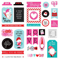 LOVE STORY DIE CUTS EPHEMERA PACK ~ VALENTINES DAY -  TULLA & NORBERT GNOMES - by Photoplay-